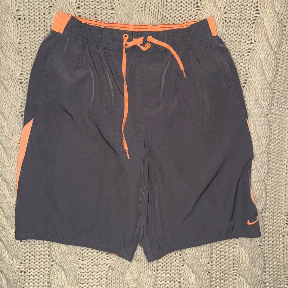 Nike Men's Athletic Shorts in Black and Orange